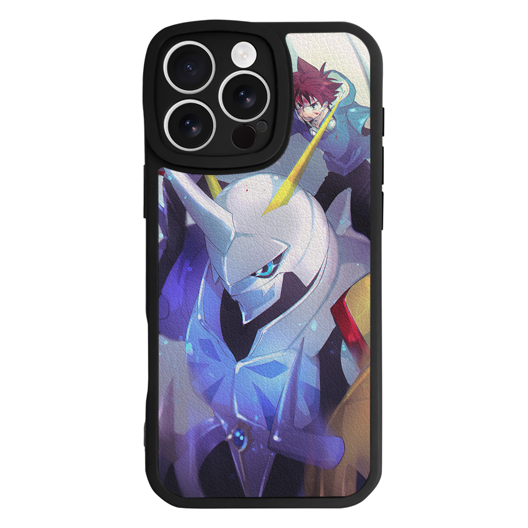 （画像用） Digimon デジタルモンスター/デジモン 【iPhone 16シリーズ対応】シリコンスマホケース（レザー調） 材質：シリコン